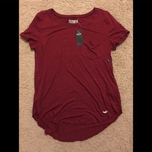 New Red Hollister Short Sleeve Shirt